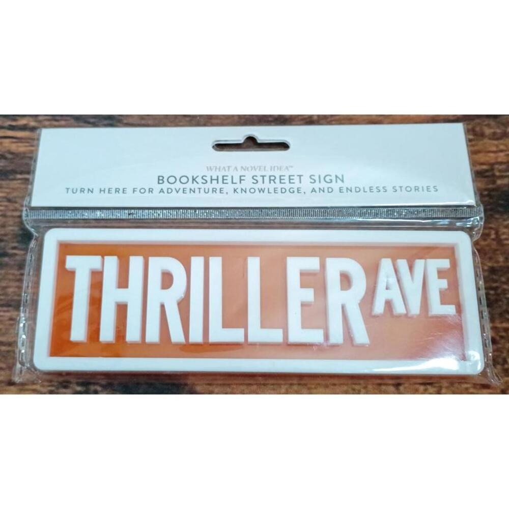 Bookshelf Street Sign - Thriller Ave